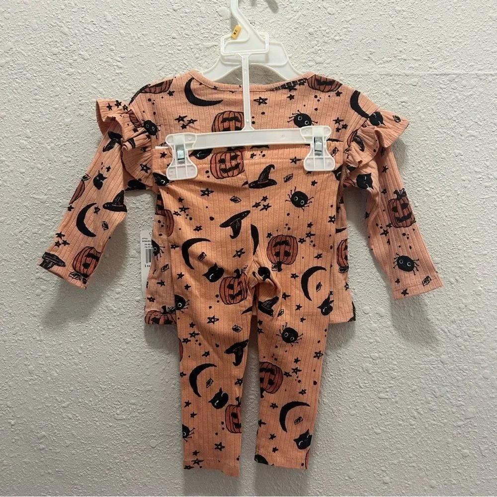 Jessica Simpson Halloween Girls Ruffle Sleeve 2 Piece Outfit NWT 12 Months